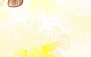 Light Brown vector natural background with flowers