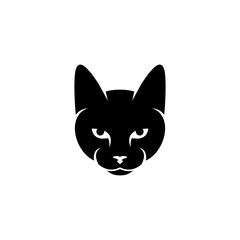Illustration vector graphic template of cat head silhouette logo