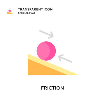 Friction Vector Icon. Flat Style Illustration. EPS 10 Vector.