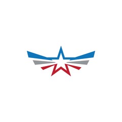 Obraz premium Star wing logo vector
