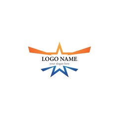 Obraz premium Star wing logo vector
