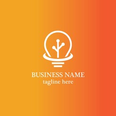 Lamp logo vector icon