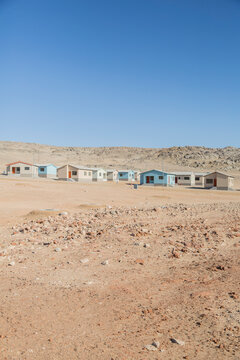 Pastel houses in the Desert