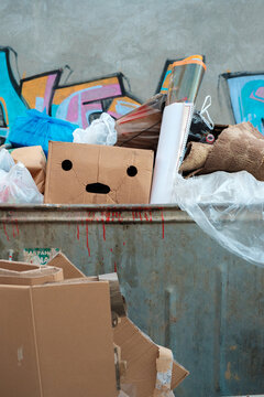 Funny box left in the garbage