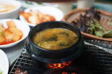후식으로 나오는 된장찌개