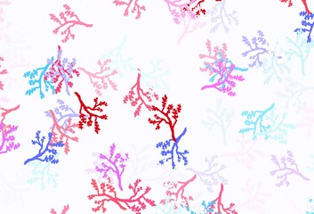 Obraz na płótnie Canvas Light Blue, Red vector abstract background with sakura.