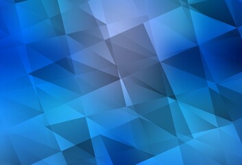 Obraz premium Light BLUE vector low poly texture.