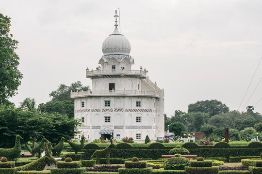 Sikh white building and gardens, Agra, India