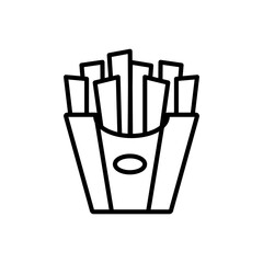 French Fries Icon Design Vector Template Illustration