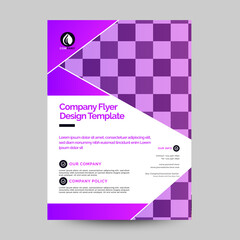 Modern Corporate Business Flyer Design Template With Abstract Color 