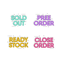 Sold out text design template