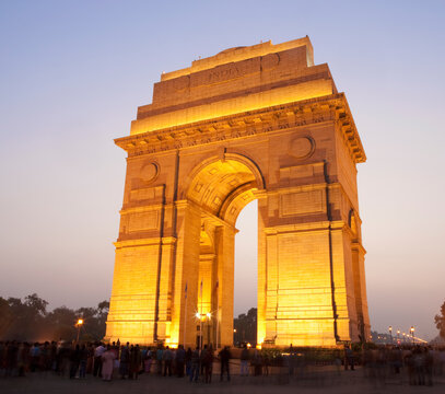 India Gate at dusk. Delhi. India