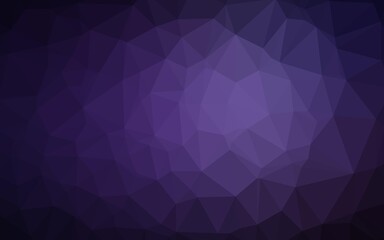 Dark Purple vector shining triangular template. Triangular geometric sample with gradient.  Completely new template for your business design.