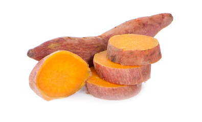 sweet potato isolated on the white background
