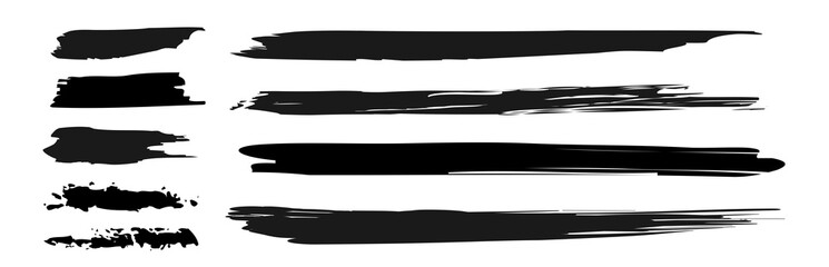 Brush touch material, ink splash, handwritten texture, texture material, rough lines, ink lines, Japanese style, Asian taste vector illustration