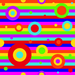 circles & stripes colorful pattern