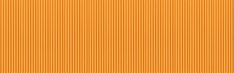 Panorama of Modern brown stone wall with stripes texture and seamless background