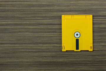 diskette for disk system vintage technology image top view.