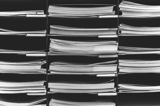 Catalogue archive on a business office.