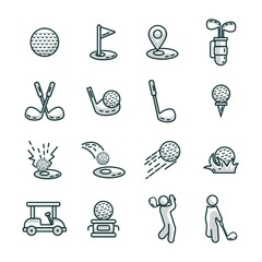 set of golf icons