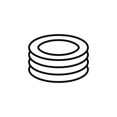 Plate Icon Design Vector Template Illustration