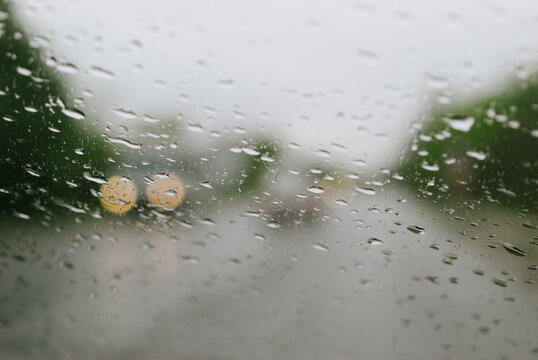 Drops on windshield