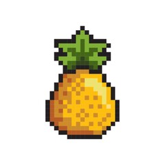 Obraz premium pixel art pineapple