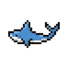 Shark 8-bit vector illustration