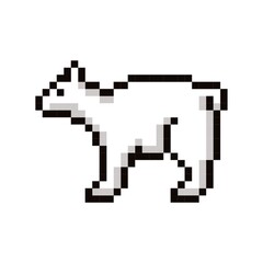Cat 8-bit vector illustration
