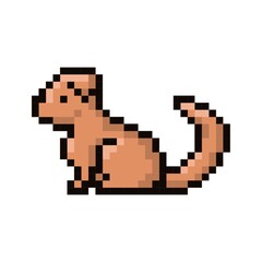 Obraz premium Dog 8-bit vector illustration