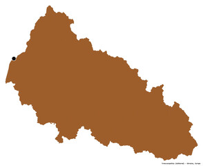 Transcarpathia, region of Ukraine, on white. Pattern
