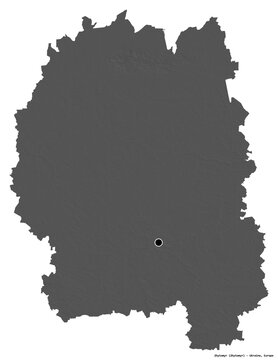 Zhytomyr, region of Ukraine, on white. Bilevel