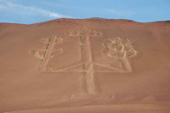 Aerial view of Nasca lines in Peru