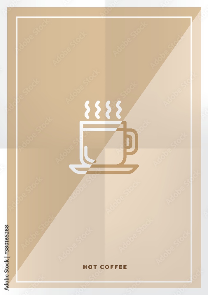 Sticker hot coffee design