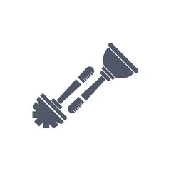 Toilet brush and plunger