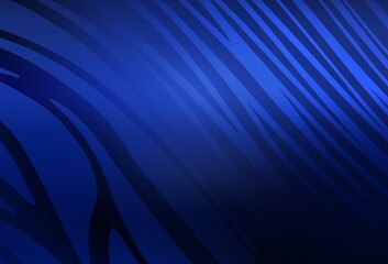 Dark BLUE vector texture with curved lines.