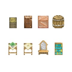 Collection of wooden furnitures