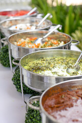 Malay traditional food serve in a big tray