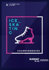 Ice skating championship poster design
