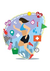 Female with fitness concept