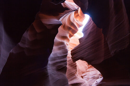 Inside sandstone canyon walls