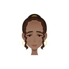 Woman with facial expression