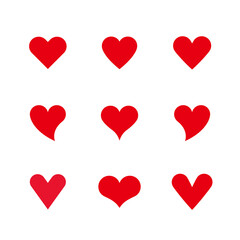 Vector Hearts Set