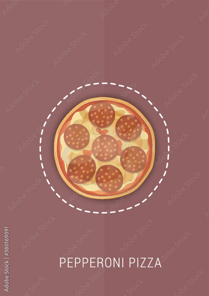 Poster Pepperoni pizza design