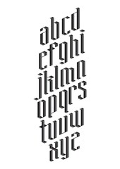 Set of alphabet icons