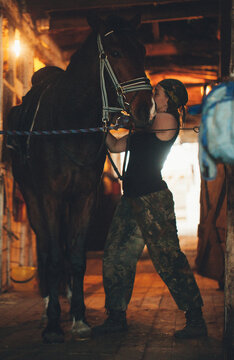 Girl with rider