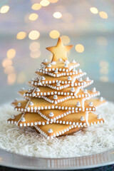 Christmas cookie tree with icing