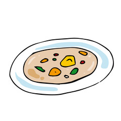 シチューの入った皿
