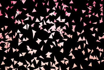 Dark Pink vector template with crystals, triangles.
