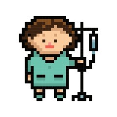 Fototapeta premium Female patient with iv drip